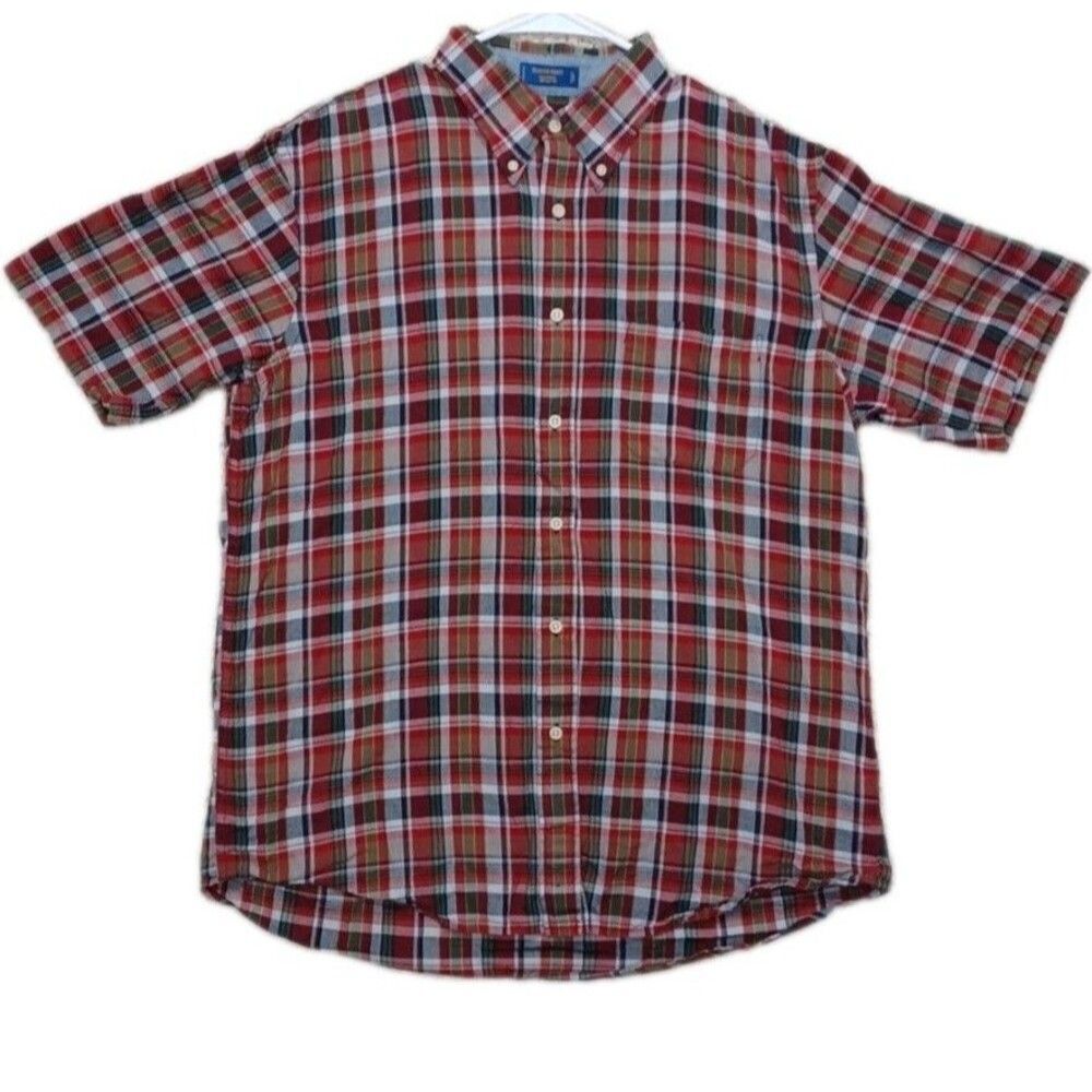 Peter Millar Seaside Finish Button Up Shirt Mens Size Large L Short Sleeve